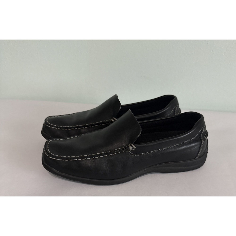 Nunn Bush Elijah Black Slip On Loafers Size 9.5 Men's Comfort Leather